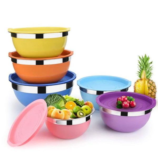 5 Pcs Stainless Steel Bowl Set. (Best Quality)