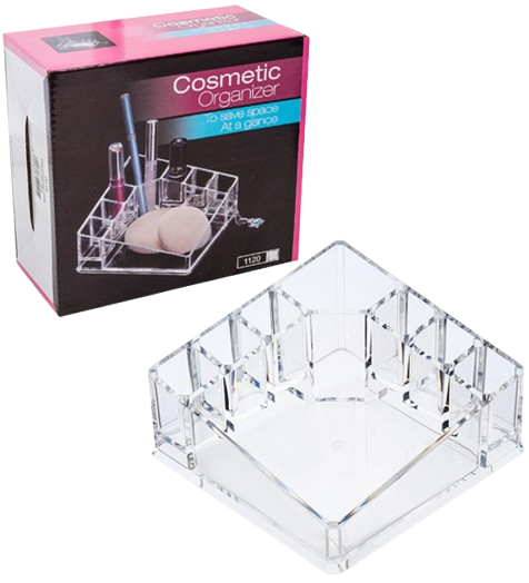 Acrylic Cosmetic Organizer 8 Compartments (Premium Quality)