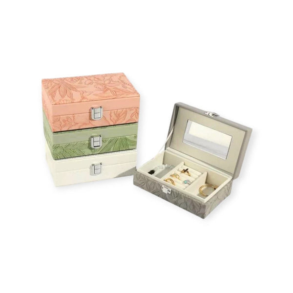 Luxury self Textured Leather Jewelry Case