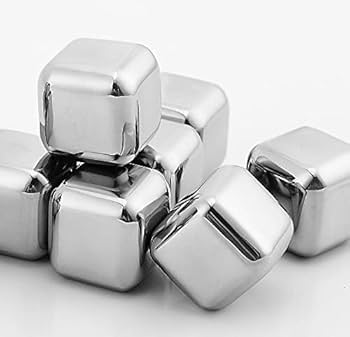 3Pcs Stainless Steel Ice Cubes (Silver)