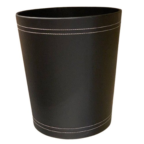 LEATHER DUSTBIN SINGLE LOOSE (BLACK)