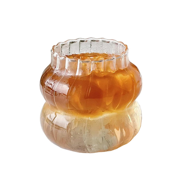 Cute Wave Shape Glass Stripes Cup