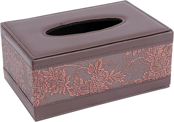 LEATHER TISSUE BOX ROMAN