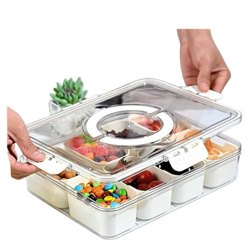 8 Grids Divided Serving Tray Storage Box (Premium Quality)