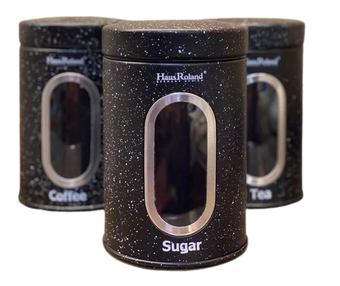 Coffee Sugar Tea Storage Jars 3Pcs Set (Premium Quality)