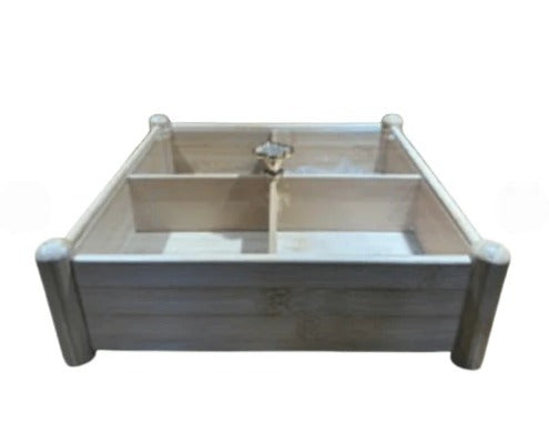 4 Partition Bamboo Dryfruit Tray