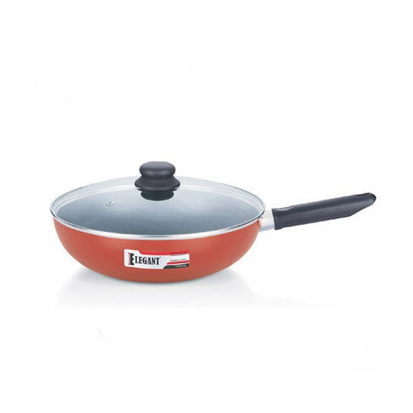 Elegant Prima Wok+Glass Lid 24cm 5c