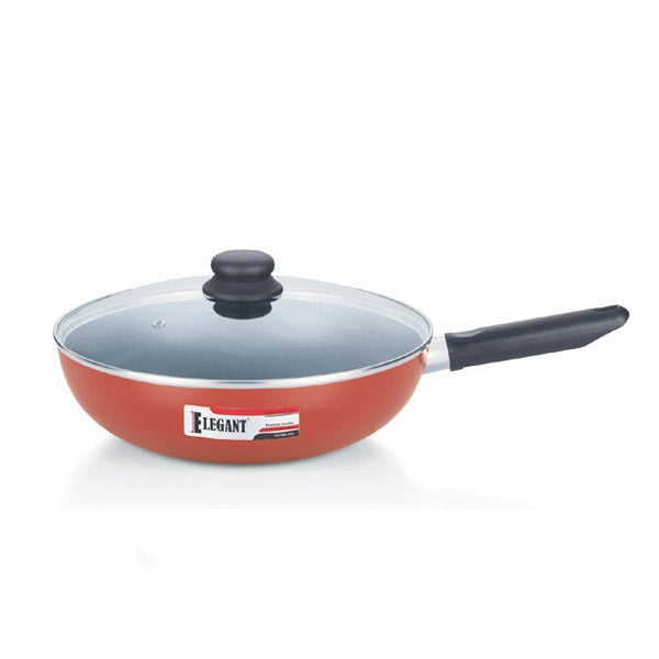 Elegant  Prima Wok+Glass Lid 28cm 5c