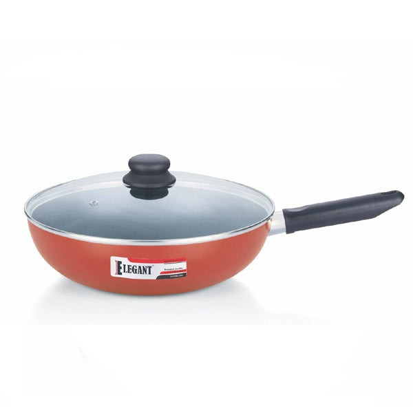 Elegant Prima Wok+Glass Lid 30cm 5c