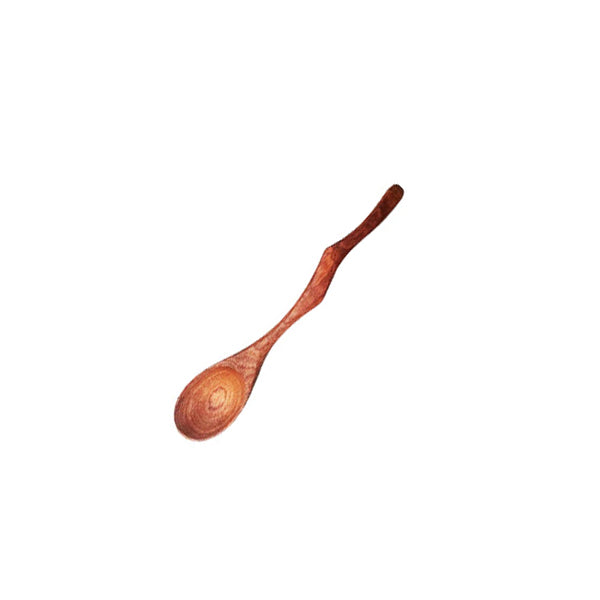 Elegant Zig-Zag Style Wooden Tea Spoon