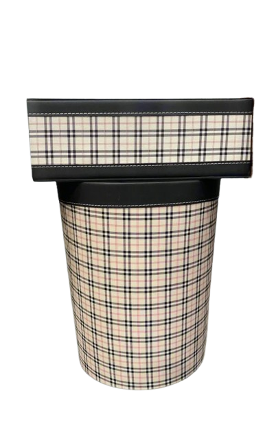 Burberry check. plaid pattern Tissue Box and Dustbin