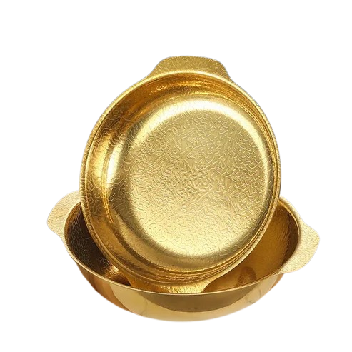 GOLDEN BOWL WITH TEXTURE
