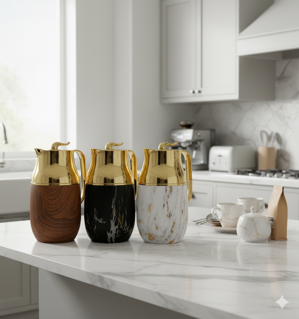 Luxury Gold Insulated Coffee Server Deco-Style Vacuum Flasks