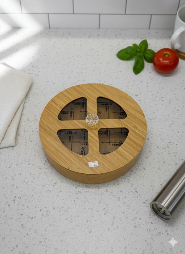 Premium Wood Dry fruits Storage Box (Wood Brown)