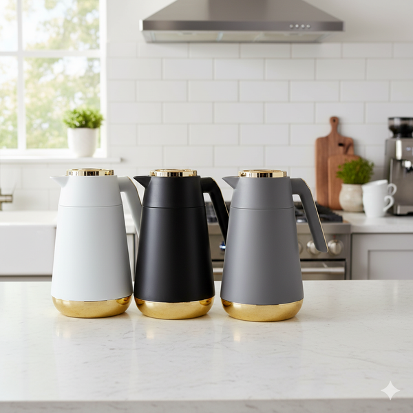 Fancy Thermos Decent Flask luxury Gold Accent Vacuum