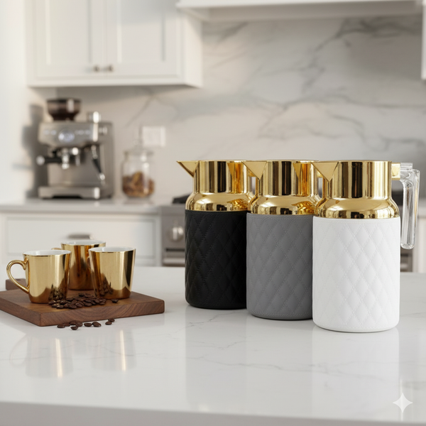 Luxury Gold Thermal Carafe Thermos Arabic Dallah Flask