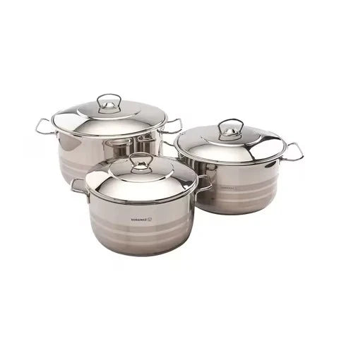 KORKMAZ Mega Plus 6 pcs. Cookware Set 26 / 28 / 32 cm