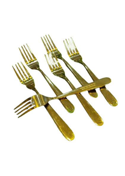 6Pcs WINSOR DINNER FORK GOLDEN