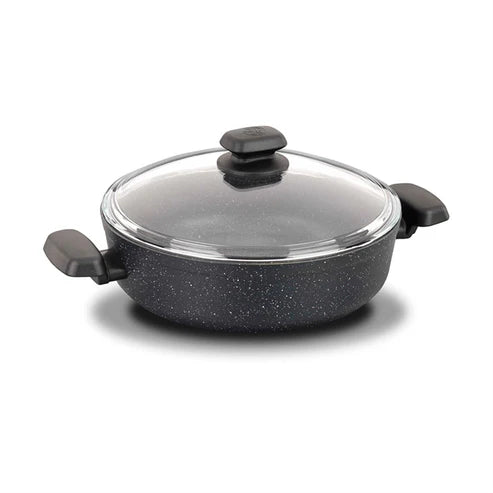 KORKMAZ Ornella Alu. Low Casserole 28x7.5 cm