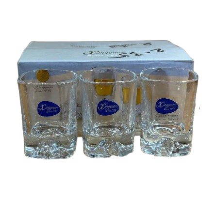 XINGYUAN Transparent Shots Glasses 6 pcs Set