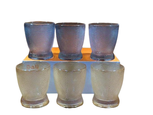 Golden Texture Glasses 6 pcs Set