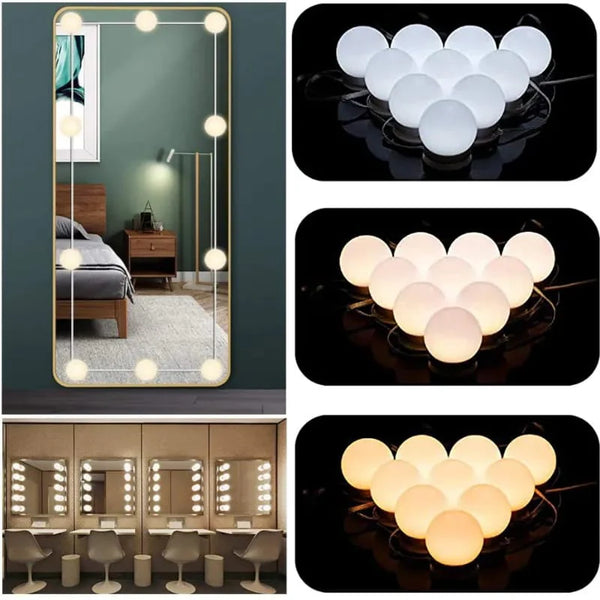 10 Bulbs Makeup Mirror Vanity Light (Premium Quality)