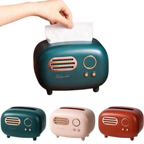 Retro Radio Model Tissue Box