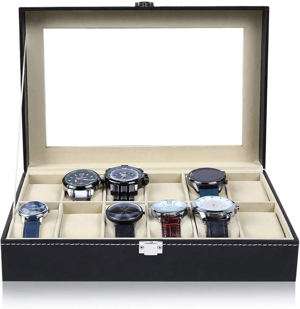 PU Leather Watch Box Display Case (Premium Quality)