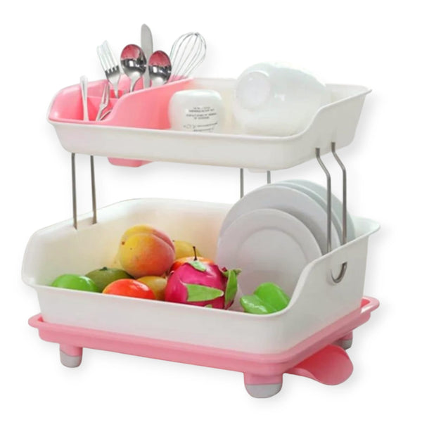2 Tier Drainer Dish Rack (Premium Quality)