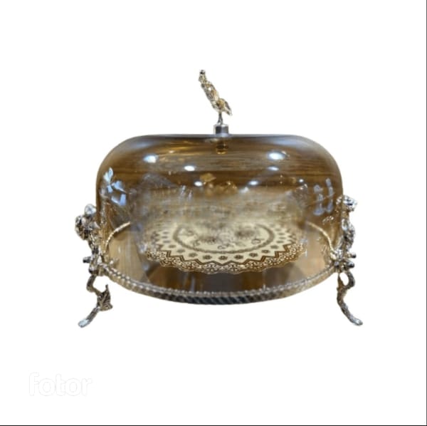 CAKE DISH ANCIENT ANTIQUE GOLD