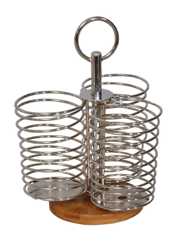 BINCA 3-Cylinder Revolving Caddy Spoon Holder (Premium Quality)