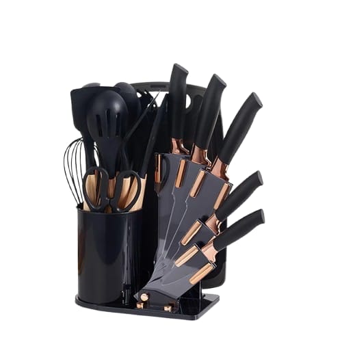 Kitchen Utensils Set and Knives Set,19-in-1