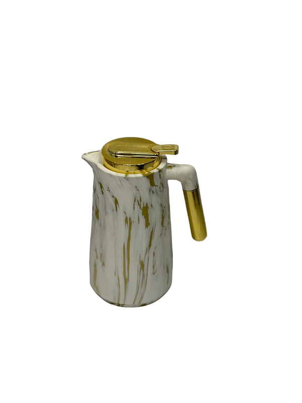 1L Stainless Steel Flask (White,Marble)