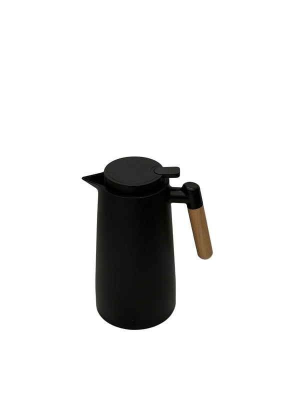 1L Stainless Steel Flask (Wood,Black)