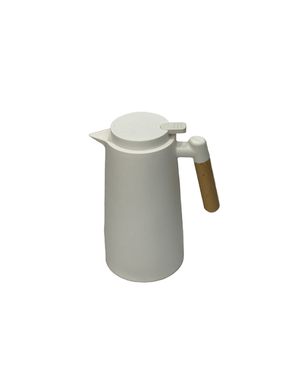 1L Stainless Steel Flask (Wood,White)