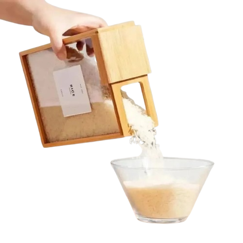 Bamboo Wooden Grain Storage Box (Premium Quality)