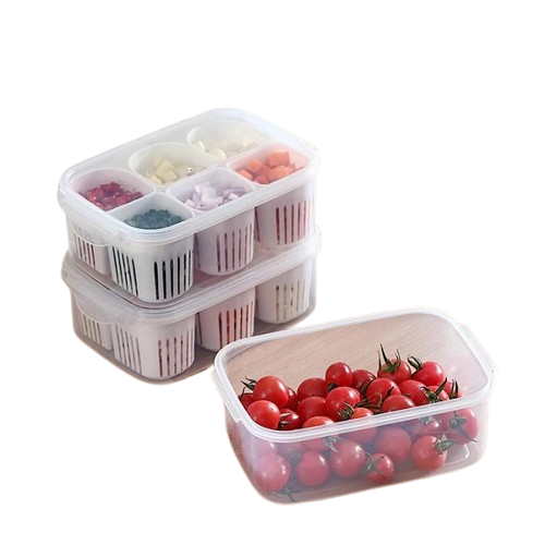 Fridge Food Storage Container With Lid, Airtight Refrigerator With 6 Pcs Box (Premium Quality)