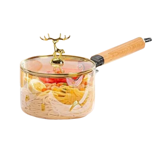 High Borosilicate Heat-Resistant Glass Pot Safe for All Heat Sources (Premium Quality)