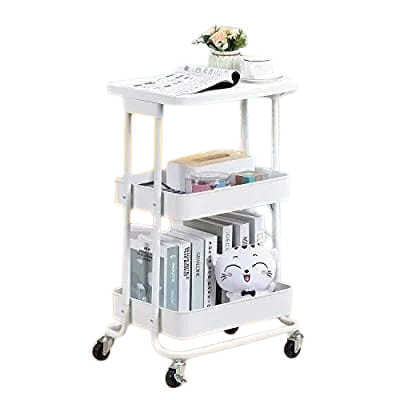 Kitchen Storage Metal Trolley - 3 Tier Metal Table Top Serving Rolling Cart (Premium Quality)
