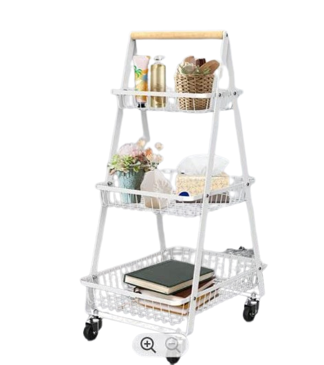 Multi-Function Multi Purpose 3-Tier A Shape Metal Mobile Trolley Cart (Premium Quality)