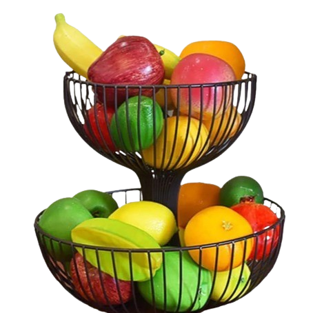 2 Tier Luxury Portable Fruit Basket (Premium Quality)