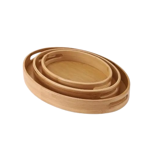 Wooden Serving Trays 3Pcs Set (Premium Quality)