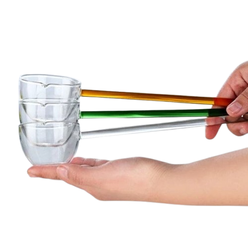Heat Resistant Glass Tarka Spoon 1 Pcs