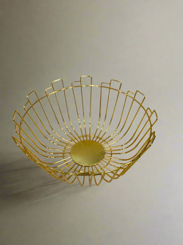 Premium Decorative Fruit Basket Gold