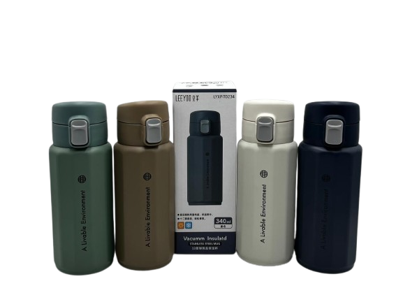 LEEYOO Octa One-touch Open Water Bottle STAINLESS STEEL BOTTLE 340ML