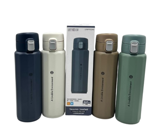 LEEYOO Octa One-touch Open Water Bottle STAINLESS STEEL BOTTLE 460ML