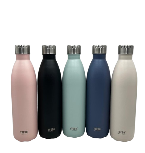 Tyeso-Brief Thermos Vacuum Flask, Stainless Steel Thermal 1000ML