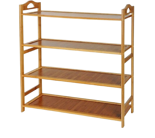 4-Tier Bamboo Shoe Rack (Premium Quality)