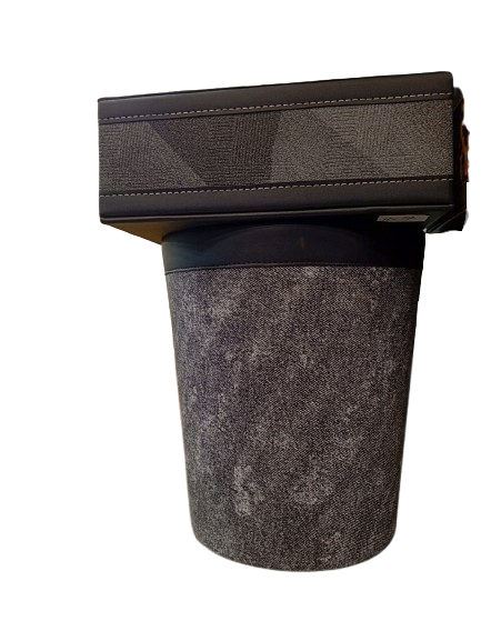 Finer Woven Blue pattern Tissue Box and Dustbin