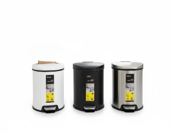 Homeatic Grace Padel Dustbin With Hydraulic Stainless Steel Cover